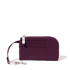 Baggallini Women's RFID Zip Card Case, Mulberry, One Size