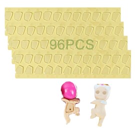 Moruiero 96PCS Adhesive Tape for Sonny Angel Looking Back, Skewed trapezoidal Adhesive Tape，Double Sided Clear Adhesive Pads Custom Fit Replacement.