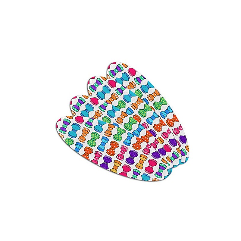 Girly Cute Colorful Bows Pattern Double-Sided Oval Nail File Emery