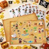 Kosiz 12 Pcs Giant Treasure Island Map Sticker Scenes Include
