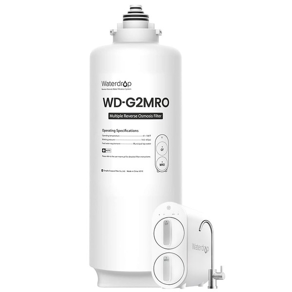 Waterdrop WD-G2MRO Reverse Osmosis Filter, Replacement for WD-G2-B, WD-G2-W, WD-G2MNR-W