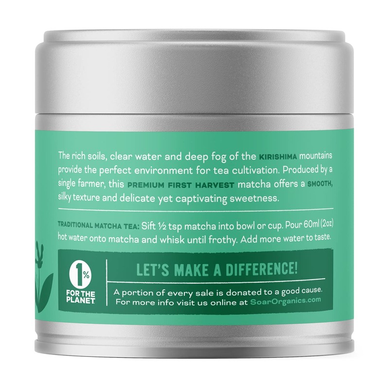 Soar Organics - Organic Japanese Matcha Green Tea Powder -