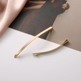 GSHLLO 60 Pcs Long Metal Bobby Pins Secure Hold Hairpins Simple Decorative Hair Pins Non Slip Hair Pins Invisible Hair Clip Pins Big Bobby Pins for Buns Black 8.5 x 0.3cm