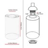 Eietonte 3 Pack Clear Glass Shade, Cylinder Light Fixture Replacement