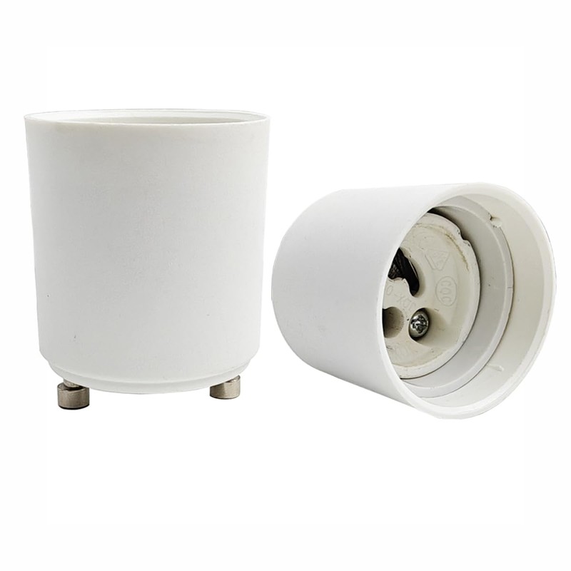 E-Simpo LAMP, 4pcs Gu24 to Gu10 Light Socket Adapter, White,