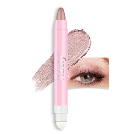 HHLTOH Kaely Mauve Shimmer Cream Eye Shadow Brightener Sticks for Eyes Waterproof Pigmented, Double Ended Cream Eyeshadow Stick Pencil Pen with Applicator, Eye Shadow Palette Highlighter Makeup
