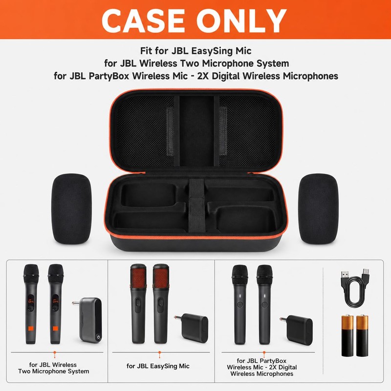 Comecase Microphone Carrying Case for JBL EasySing Mic & for