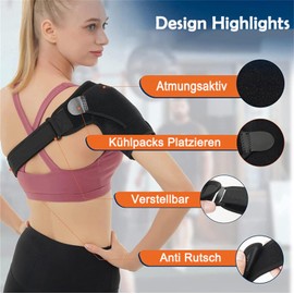 Shoulder Brace Shoulder Protection Shoulder Strap Adjustable Shoulder Support Breathable Shoulder Pad Shoulder Dislocation Joint Pain Shoulder Joint Support for Right Left Shoulder Black