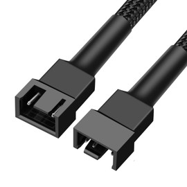 YELLOW SAND SHELL 4 pin Fan Extension cable-30cm-45cm-60cm pc Fan Extension Cable-Black pwm Fan Extension Cable，Fan pwm Extension Cable(1to1-11.8in-5P)