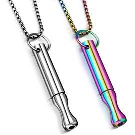 NlsqEU Breathing Necklace Anxiety Necklace Breathing, Meditation, Gift for Women Men(Color+Silver)