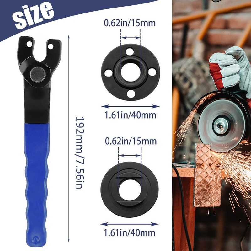 Keronah Grinder Wrench Universal Adjustable Pin Angle Grinder Wrench,Lock-nut Suitable
