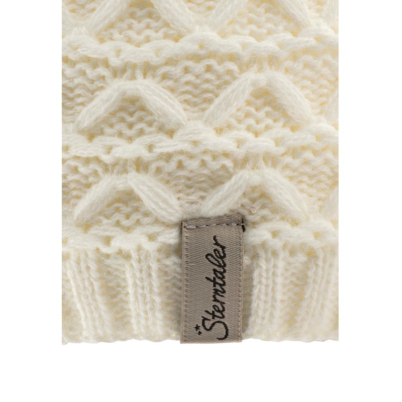 Sterntaler Knitted Cotton Hat (Organic) - GOTS Unisex Beanie, ecru