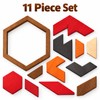 Hexagonal Wooden Puzzle for Brain Teasing – 11-Piece Logic Challenge