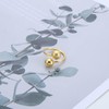 Vacaonio Minimalist Polished Gold Ball Open Ring Metal Balls Open