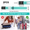Pack of 2 Suitcase Strap, Suitcase Strap with Suitcase Tag,