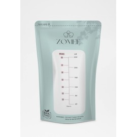 Zomee Disposable 8 oz Breast Milk Storage Bags w/Double Zipper Seal – Count – Leak-Proof – Self-Standing Breast Milk Storage Solution for Fridge or Freezer - Mutiple Count Packs (Pack of 360)