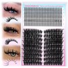 TOOCHUNAG 100D Thick Lash Clusters with 13-21mm Spikes Left&Right Individual