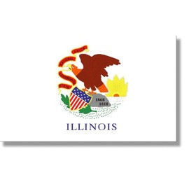 4x6' Illinois 2ply Polyester State Flag