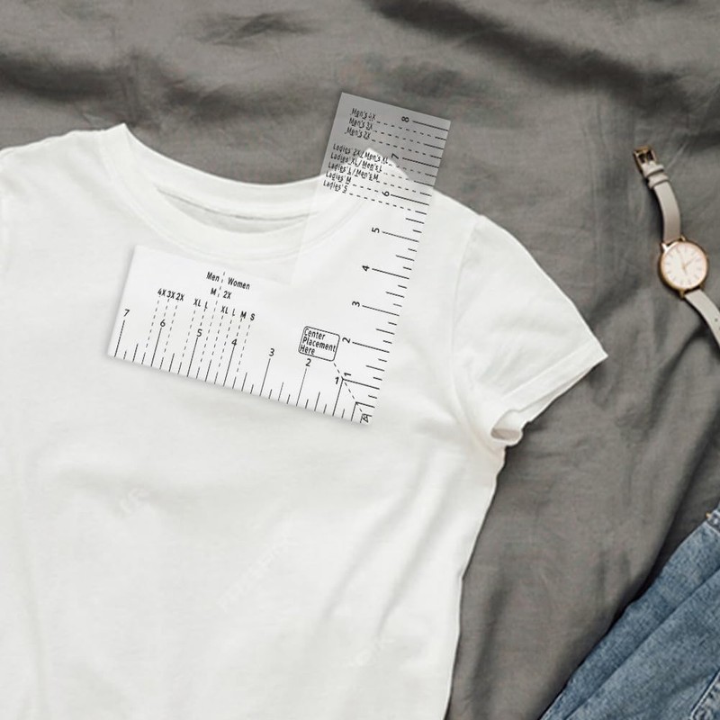 Ranjaner Tshirt Ruler Guide for Vinyl Alignment, Left Chest Logo
