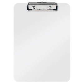 Leitz 39710001 A4 Clipboard, Rigid Plastic, WOW Range, White