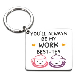 Work Bestie Gift Funny Gift for Women Coworker Leaving Going Away Gifts Cute Keychain Gift for Boss Lady Christmas Birthday Gift for Female Friend Office Thank You Appreciation Gift for Bestie
