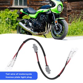 ECSiNG Pack of 2 Motorcycle License Plate Light Adapter Cable Compatible with Kawasaki Z900 RS Z1000 SX