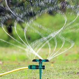 Garden Sprinklers, 2pcs Automatic 360° Rotating Lawn Sprinkler, Large Coverage Area Adjustable Watering System Garden Sprinklers for Yard Garden Lawn