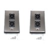 (2) Two Single Wall Plates w/Dual Genuine Neutrik NL4MPXX SpeakON