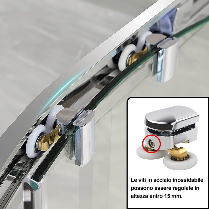 4 Pcs 25mm Shower Door Rollers, Replacement Sliding Shower Door