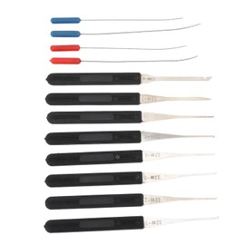 12Pcs Set 0.2-0.4mm Broken Key Extractor Pick Kit for Repair and Maintenance Spring Steel ABS Door Lock Tool Kit