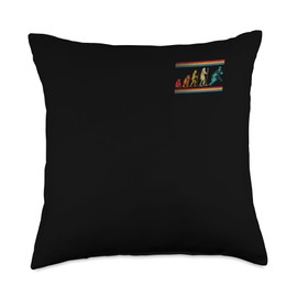 Evolution of Basketball Minimalist Throw Pillow