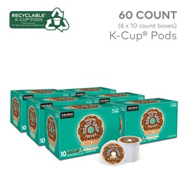 The Original Donut Shop Decaf Keurig Single-Serve K-Cup Pods, Medium Roast Coffee, 60 Count (6 Packs of 10)