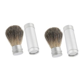 FRCOLOR 2pcs Shaving Brush for Men Aluminum Handle Hair for Lathering and Comfortable Design for Easy Grooming for Daily Use