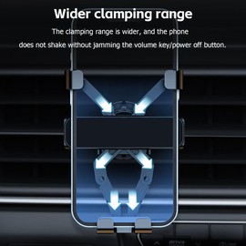 Adunsiaoto Universal Handyhalterung Auto, Auto Handyhalterung Für Automobil Lüftung, Telefon Sensor Zubeh Halter Halterung, Aluminium Handy Autohalterung(Schwarz)