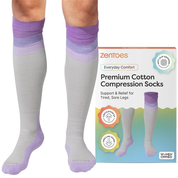 ZenToes Compression Socks for Women & Men, Gradual 15-20mmHg Compression