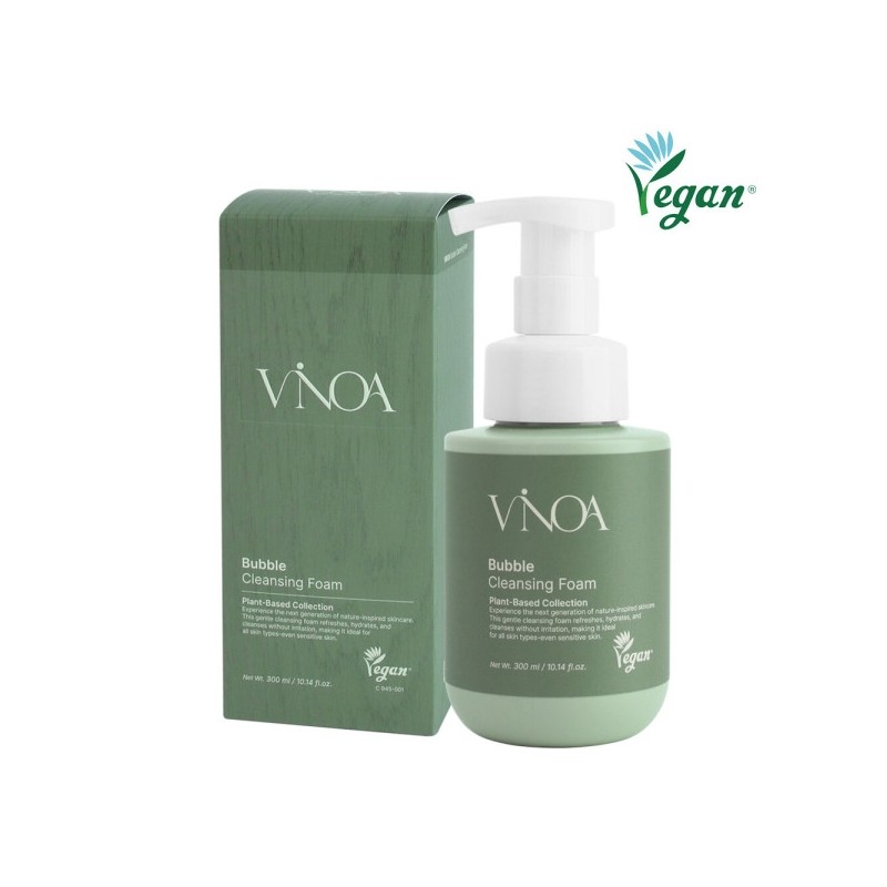 (2ea) Vinoa Bubble Vegan Cleansing Foam 300ml / Low-irritation foam