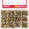 Yeezet 240PCS Flanged Bolts and Nuts Kit Grade 8.8 Metric