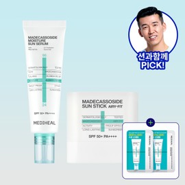 Mediheal [션과함께 X 메디힐] 마데카소사이드 선세럼 1개+선스틱 1개(+선세럼 2g 2개 증정) [Shawn & Together X Mediheal] Madecassoside Sun Serum 1 piece + Sun Stick 1 piece (+ 2 gift Sun Serums 2g)