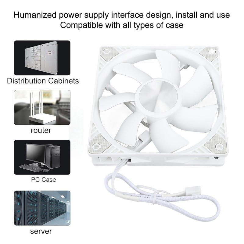 PC Case Fan 120mm PWM Intelligent Control MFDB Bearing Case