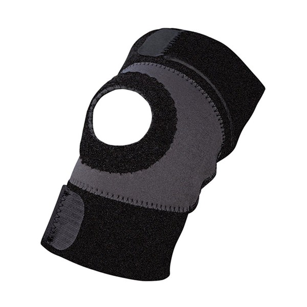 ACE Brand Moisture Control Knee Support, Medium, Black/Gray, 1/Pack