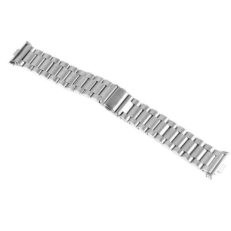 Smartwatch Strap Double Snap 3 Beaded Stainless Steel Replacement Wristband