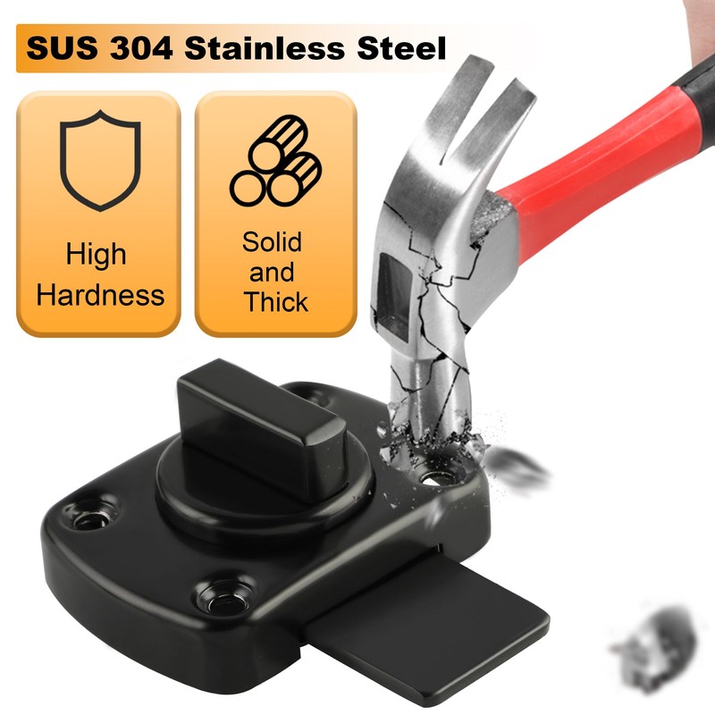 Alise Gate Latch Slide Bolt Latches Lock,Safety Double Sided Rotate