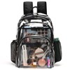 KUI WAN Clear Backpack, Clear Bag Stadium Approved Large Clear