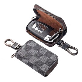 Car Key Case, Sonwaha Key Case, Leather Protective Key Bag, Leather Key Bag, Car Key Fob Bag for Men and Women, One Size