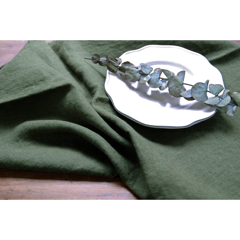 Nankai Tsusho Linnne 0118-077 Pure Linen Kitchen Towel, Approx. 18.1