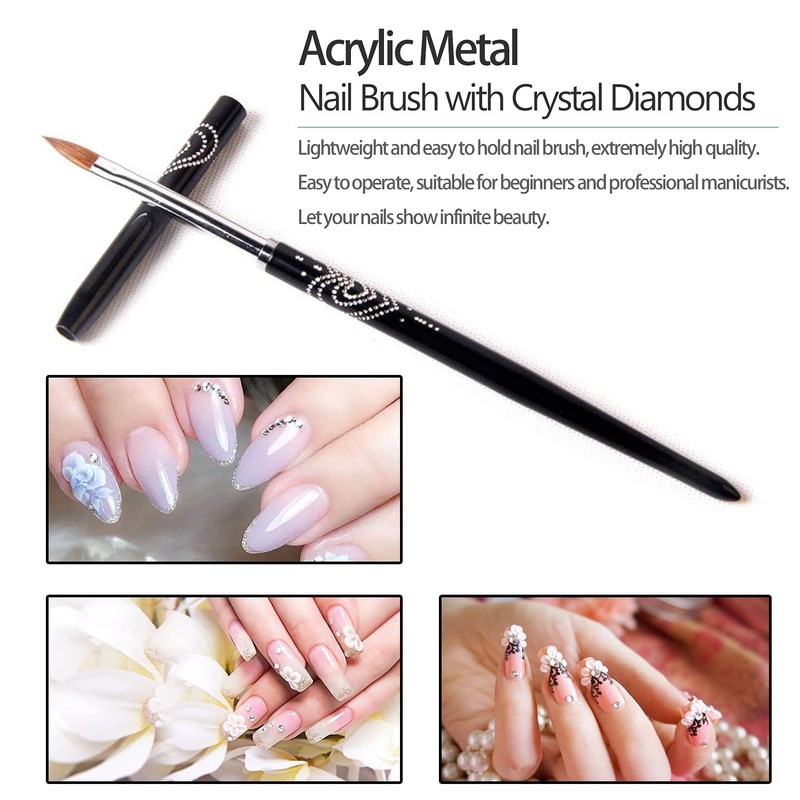 BQAN 3D Kolinsky Nail Art Brush 1Pc #4, Professional nail