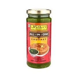 Mother's Recipe All in One Chutney 250gm x 2 | Mixture of Water, Coriander, Green chillies, Mint leaves, Garlic, Ginger, Lemon | Culinary Uses like Deep, Spread, Coocking Ingradient & Accompaniment