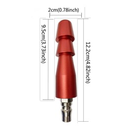 Quick Connector Device Single Super Adapter Attachments Accessories Fittings Tools Smooth Surface Fit For VAC-U-LOCK Air Vacuum Tool (Black/Silver/Blue/Red/Gold) (Red Stainless Steel)