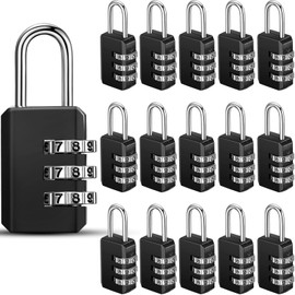 16 Pack Small Combo Locks 3 Digit Combination Lock Luggage Number Locks Backpack Lock Waterproof Padlock for Suitcases Traveling Toolbox School Gym Employee Locker