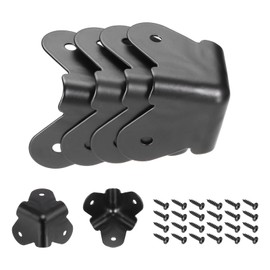 sourcing map 8 Pcs Speaker Cabinet Corners Protector 46x46x30mm Metal Stackable Guard Wrap Angle Case Edge Box Protection with 24 Pcs Installation Screw for Stage DJ Audio Sound Case